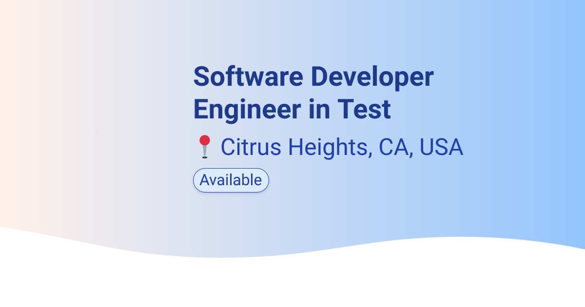 Software developer engineer in test christian tech jobs